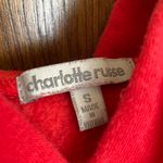 Charlotte Russe Red Cropped Hoodie Top Photo 3