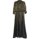 Alex Evenings Women's 10 Maxi Dress W/ Jacket Green Beaded Set Formal Metallic Photo 4