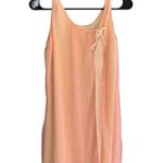 Vintage Peach Chiffon Nightie Chemise Lace Appliqué Bow Accent M Pink Size M Photo 0