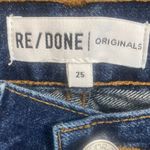 RE/DONE  Straight Button Fly Dark Wash Jeans Photo 2