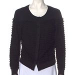 Oscar de la Renta black ruffle cardigan Photo 0