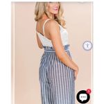 Altar'd State Linen Blend Stripe Jumpsuit Size Small Photo 1