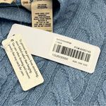 Soft Surroundings  Women's Blue Sweater‎ Poncho Popover One Size Cable Knit NEW Photo 5