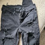 American Eagle  Outfitters Black Skinny Jeans with Distressed Detailing Photo 2
