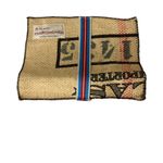 REpurposing NOLA Piece by Peace Clutch Red Burlap Sustainable Tan Photo 1