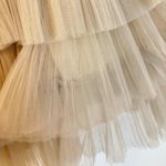 Anthropologie MAEVE by  Tiered Tulle Mini Dress in Taupe Size Large Photo 5