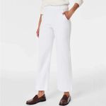Spanx stretch twill wide leg pants white large tall NEW Photo 2