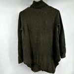 Magaschoni  100% Cashmere Turtleneck Sweater Handkerchief Relaxed Knit Green S Photo 3