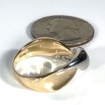 14KT .28 CARAT DIAMOND SOLID YELLOW & CHAMPAGNE GOLD BYPASS RING Photo 6