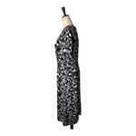 Pendleton Dress Women 6 Black Ivory Floral Print Fit And Flare Midi Preppy Boho Photo 5
