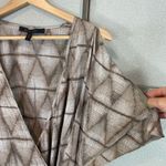 BCBGMAXAZRIA Satin flutter sleeve wrap dress tie dye BCBG Photo 1