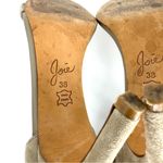 Joie  Fringe Suede Tan Heel Sandals Size 8 Photo 8