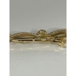 Vintage Gold colored Ribbon Faux Pearl Accent & leaf Elegant hair clipS Photo 4