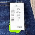 Aeropostale Aero Low Rise Size 2 Rolled Raw Hem Cuffed 5 Pocket Dark Blue Wash Denim Shorts Photo 5