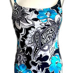 Leilani Floral Paisley Blue Black White One Photo 0