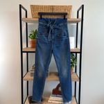 MOTHER The Triple Stack Looker High Rise Denim Blue Jeans Tie Waist, 29 Photo 2