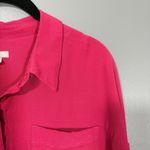 J. Jill Women's Red Oversized Button Up Shirt Photo 1