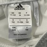 Adidas NWT Climalite Shorts Boys M White Elastic Waist Logo Soccer Athleisure Photo 3