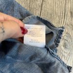 Women's Blue Denim Ruffled Top Short Sleeve Blouse Ties on Bottom Plus Size Size XXL Photo 5