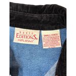 VTG Holiday Denim Shirt Women S 18x26 Christmas Embroidered Velvet Collar 90s Blue Size undefined Photo 4