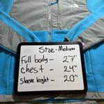 The North Face Womens Fleece Jacket Full Zip Blue Gray Medium Outdoor Casual Photo 7