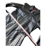 wilson's leather  Black Long Belted 100% Genuine Leather Jacket Photo 13
