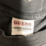 Guess Vintage 90s  Graphic T-Shirt Neon Logo Black Hot Pink Green Unisex size L Photo 3