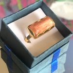 Handcrafted 18kt 925 vermeil strawberry quartz ring 8.5 Gold Photo 0