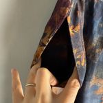 Peruvian Connection Tapered Ankle Pants Viscose Abstract Leaf Print Size 8 Photo 6