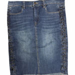 I Jeans by Buffalo Denim Side Laced Pencil Skirt size 29/8 Blue Photo 0