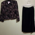 Vintage Black Velvet Skirt Union Made Size 12 Size L Photo 9