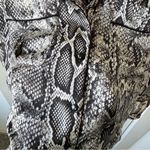 ZARA Women’s Snake Skin Button Down Satin Long Sleeve Blouse Size X Small Photo 9