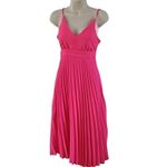 Jessica Simpson Hot Pink Pleated Midi Dress - Size XS, Sweetheart Neckline, NWOT Photo 1