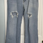 SheIn NWT SXY Light Wash, Distressed Wide-Leg Jeans, XL Photo 0