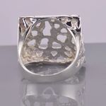DGS Sterling Silver 22mm Branched Openwork Modernist Band Ring 925 Photo 6