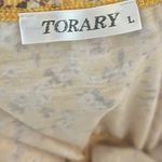Torary Yellow Floral Babydoll Peplum Garden Party Tank Top Women's Size L Size L Photo 2