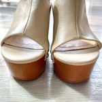 ZARA Studded Chunky Platform Heels | Ivory Size 9.5 Photo 3