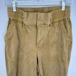 CAbi  Women's Khaki Utility Style Elastic Waist Cropped Pants Size 4 Photo 3