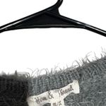 Hem & Thread  Grey Fuzzy Cardigan Open Front Waterfall Style M L Photo 5