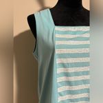 Bob Mackie EUC  Blue and White Wearable Art Sequin Tank size small Photo 1