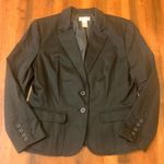 Worthington  blazer Size 12 Black Stretch jacket two button pockets casual Photo 0