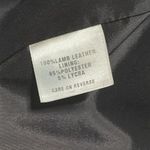 St. John Lamb's Leather Black Gold Studded Full Zip Jacket Size Medium Photo 13