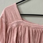 Free People Linen Sunsetter pink boxy flowy boho open back popover top Sz M Photo 6