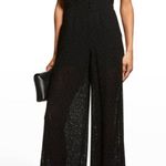 Alice + Olivia  Tilly Smocked Broderie Eyelet Wide Legged Jumpsuit Photo 2