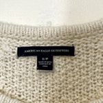 American Eagle  Open Knit Sweater‎ Size Small Cream Cotton Wool Stretch Blend Photo 7