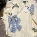 Ted Baker LONDON Flower Crewneck Sweater in Soft Marshmallow Sz XL NWT $175 Photo 9