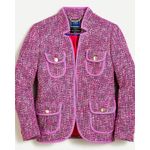 J.Crew  Womens Blazer Fitted Jacket Pink Purple Gold Pockets Size 2‎ Autumn Tweed Photo 8