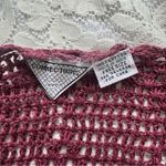 Connections NYC Vintage Burgundy "Free Size" Crocheted Vest Red Size undefined Photo 1