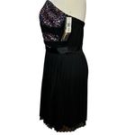 Ruby Rox  Vintage Y2K Dress M Black Multi Sequin Strapless Pleated Fairy Showgirl Photo 2