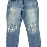 KanCan Sz 9 28 Jean Distressed Holes Busted Knees High Rise Waist Denim Women’s Blue Photo 0